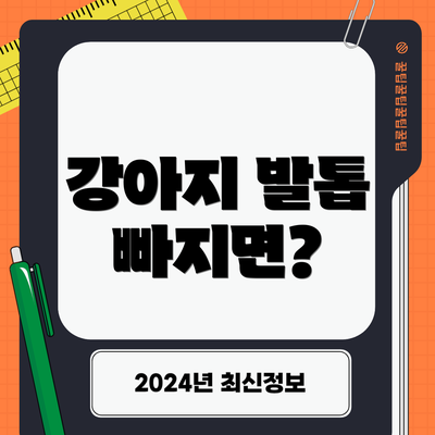 강아지 발톱 빠지면?