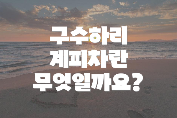 구수하리 계피차란 무엇일까요?