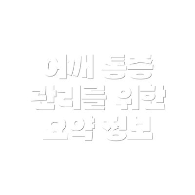 어깨 통증 관리를 위한 요약 정보