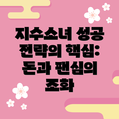 지수소녀 성공 전략의 핵심: 돈과 팬심의 조화