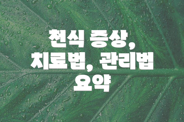 천식 증상, 치료법, 관리법 요약