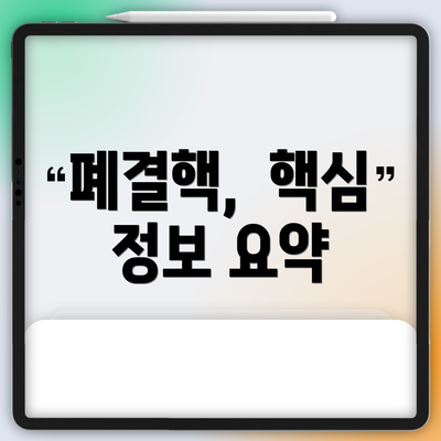 폐결핵, 핵심 정보 요약