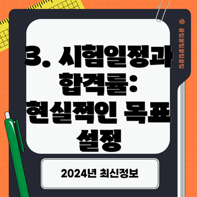 3. 시험일정과 합격률: 현실적인 목표 설정