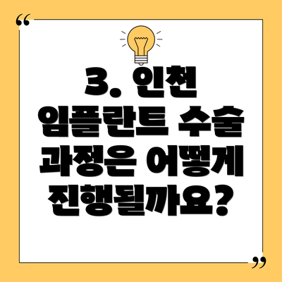 3. 인천 임플란트 수술 과정은 어떻게 진행될까요?