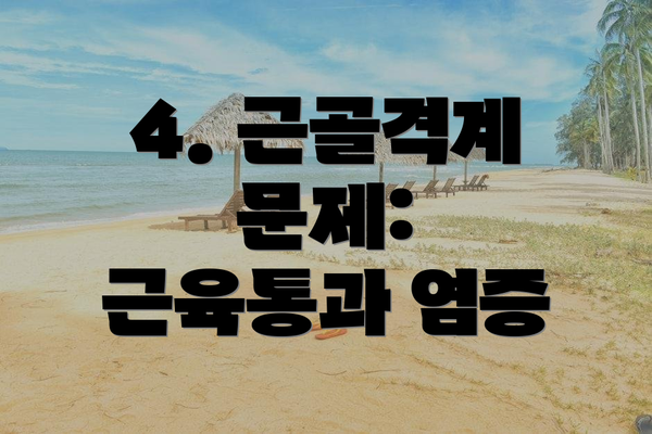 4. 근골격계 문제: 근육통과 염증