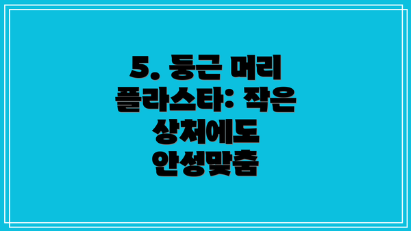 5. 둥근 머리 플라스타: 작은 상처에도 안성맞춤