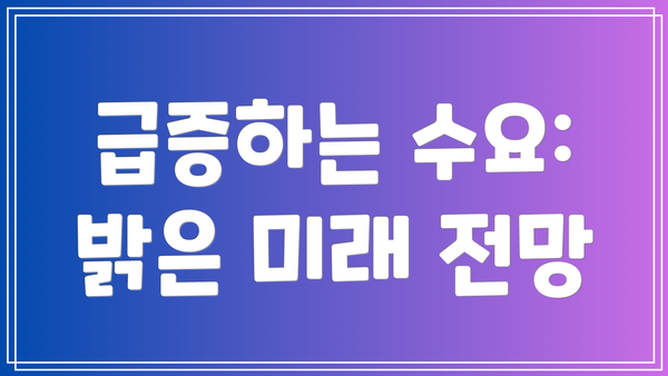 급증하는 수요: 밝은 미래 전망