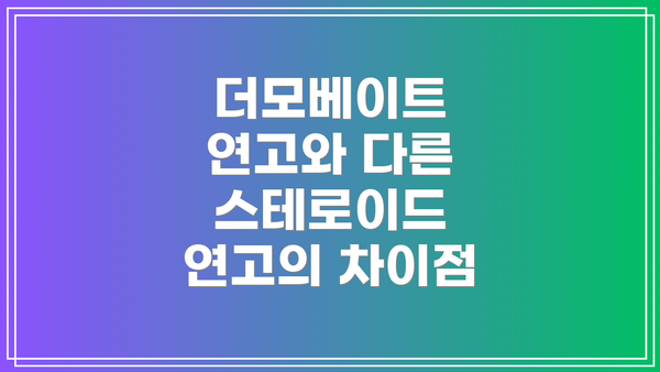 더모베이트 연고와 다른 스테로이드 연고의 차이점