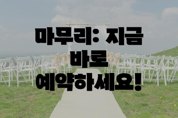 마무리: 지금 바로 예약하세요!