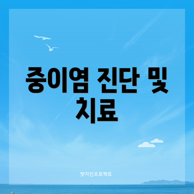 중이염 진단 및 치료