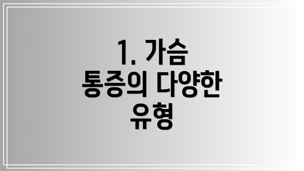 1. 가슴 통증의 다양한 유형