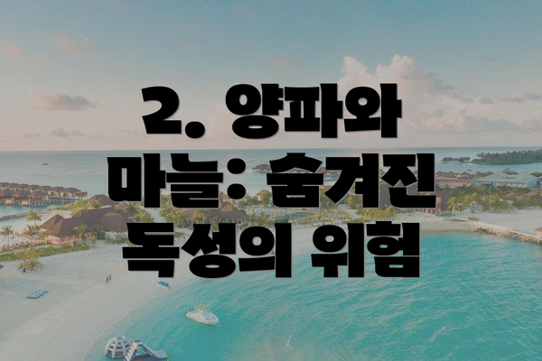 2. 양파와 마늘: 숨겨진 독성의 위험