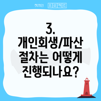 3. 개인회생/파산 절차는 어떻게 진행되나요?
