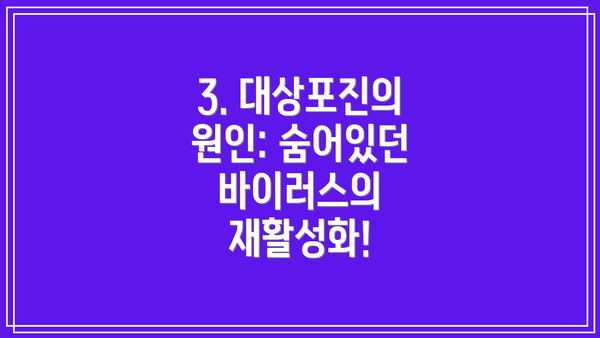 3. 대상포진의 원인: 숨어있던 바이러스의 재활성화!