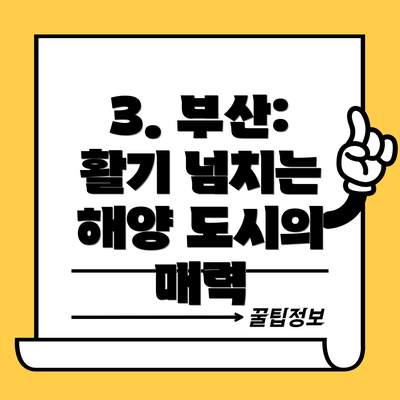 3. 부산: 활기 넘치는 해양 도시의 매력