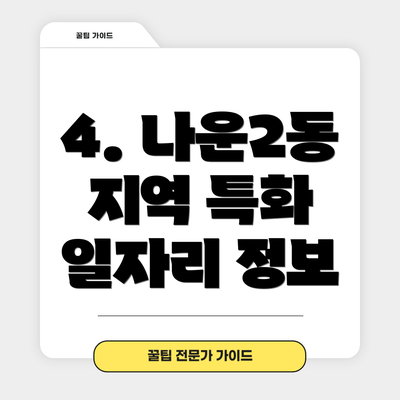 4. 나운2동 지역 특화 일자리 정보