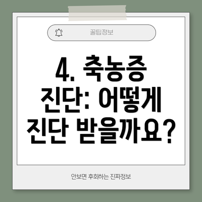 4. 축농증 진단: 어떻게 진단 받을까요?