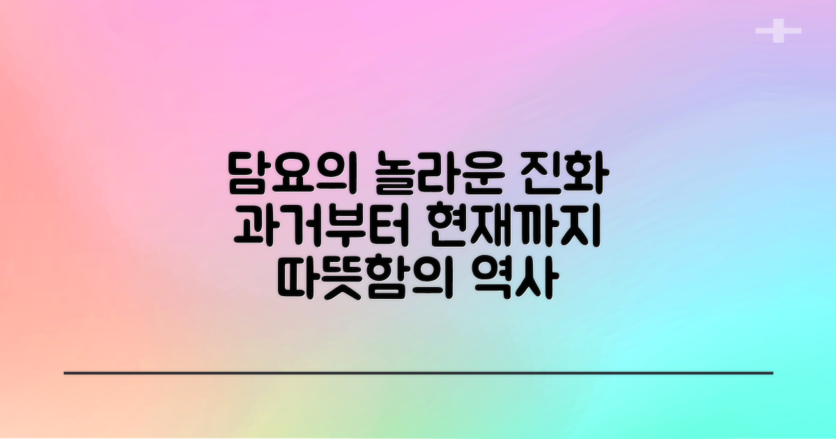 과거와 현재, 담요의 진화