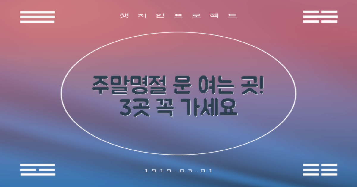 주말·명절 문 여는 3곳