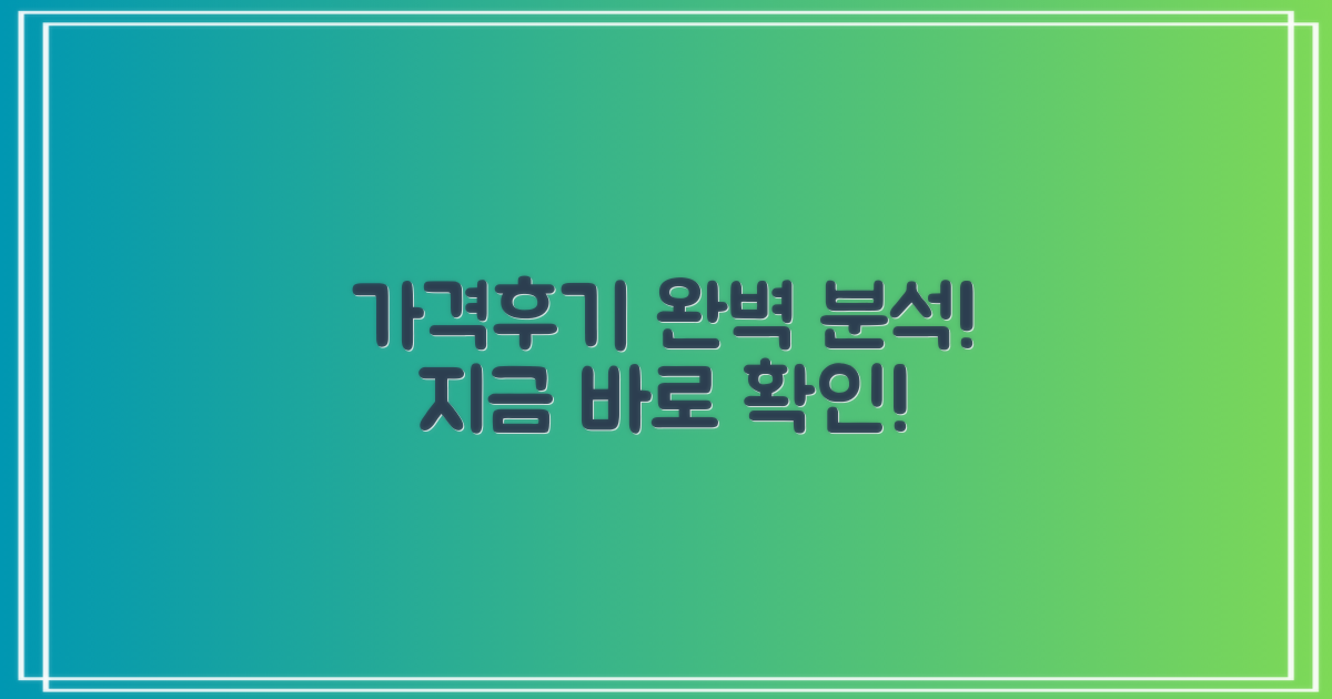 가격부터 후기까지 완벽 분석