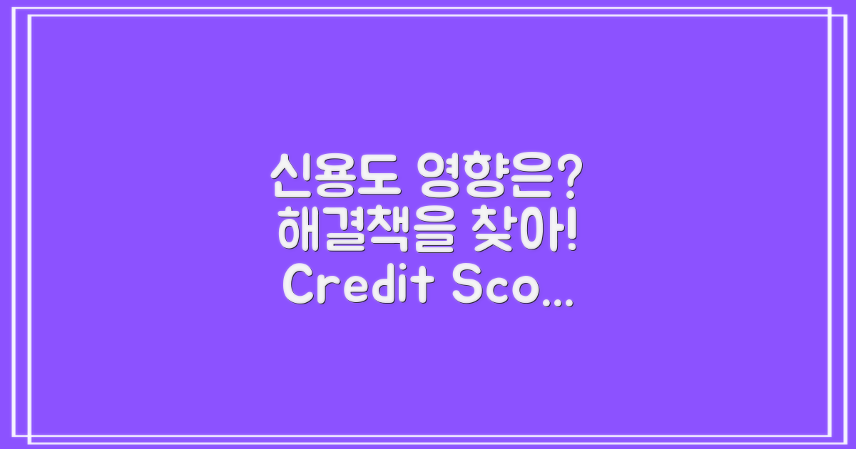 신용도에 미치는 영향은?