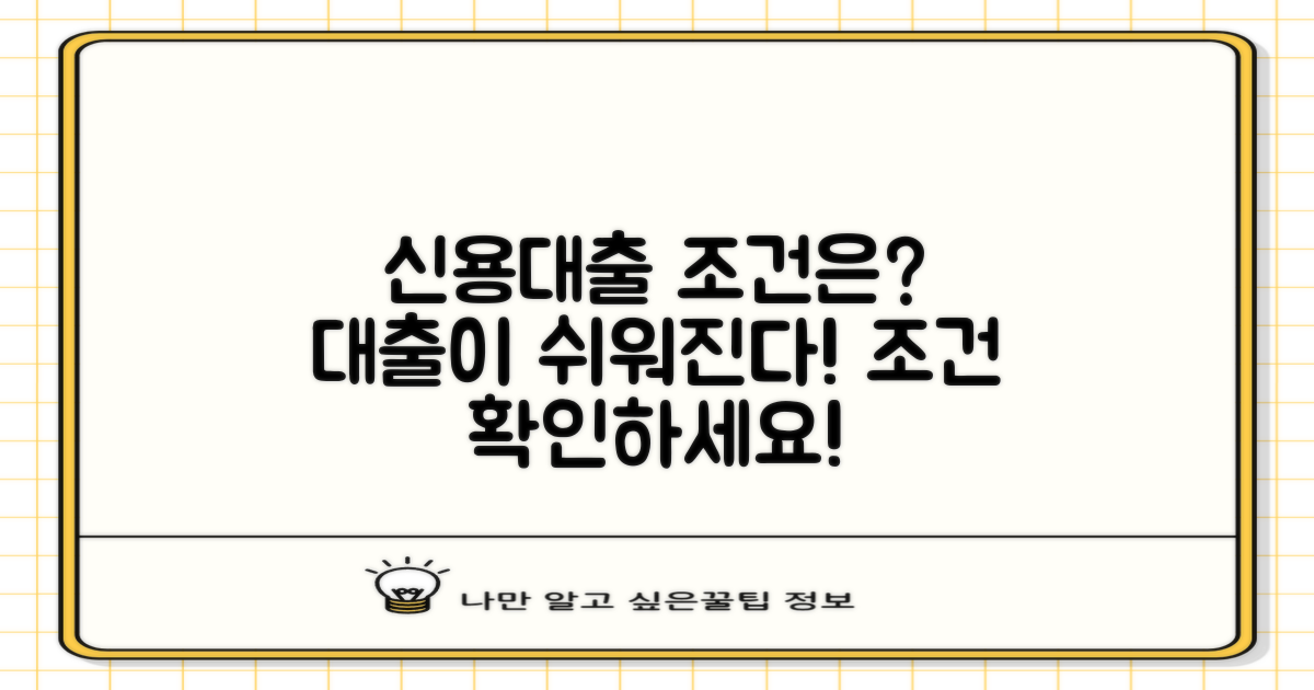 신용대출 조건을 알아보세요