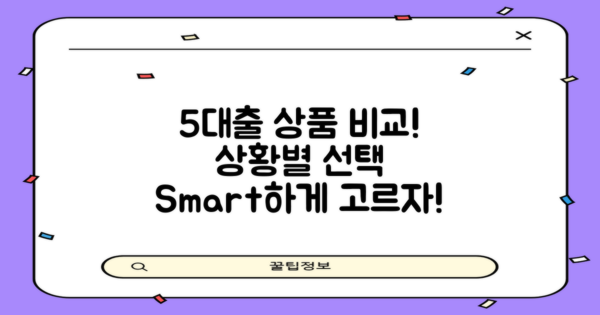 5개 대출 상품 비교