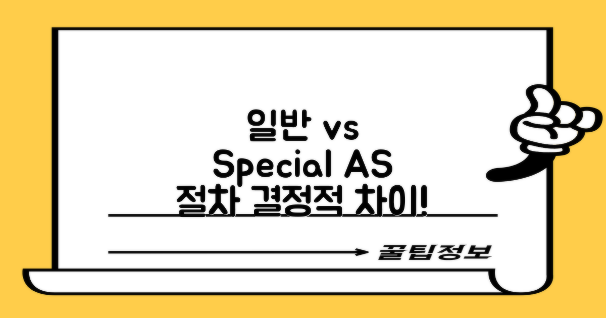 일반 vs 특별한 AS 절차