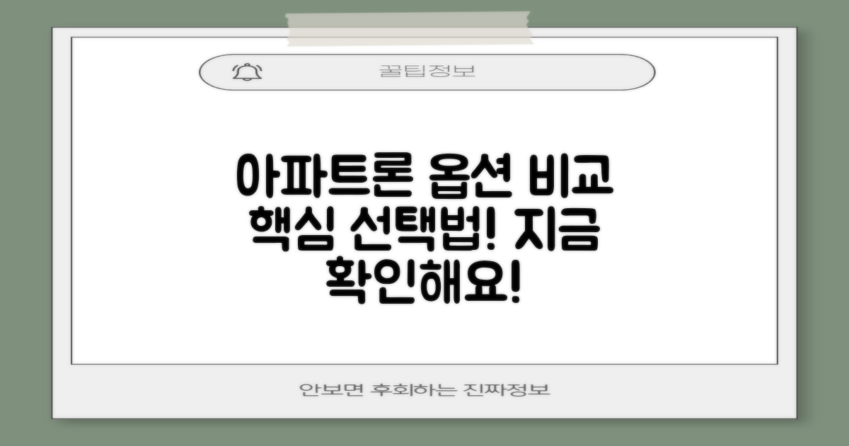 아파트론 옵션을 비교하세요