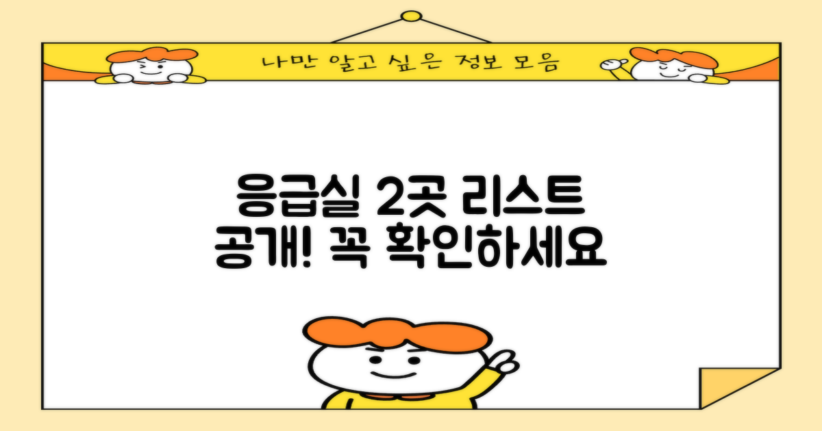 2곳의 응급실 리스트