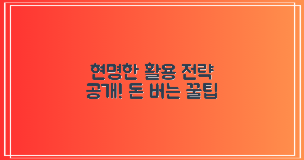 현명한 활용 전략