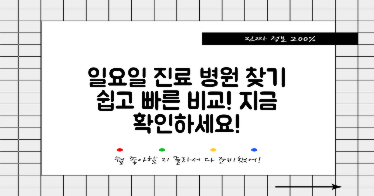 일요일 진료 병원 비교