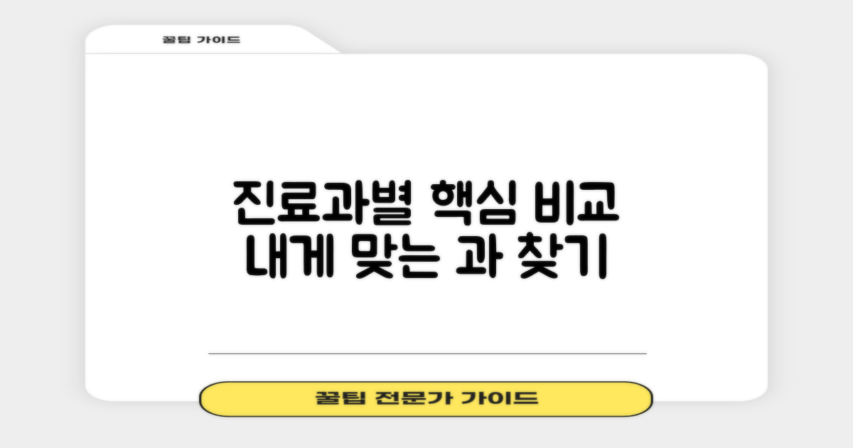 진료과별 특성 비교